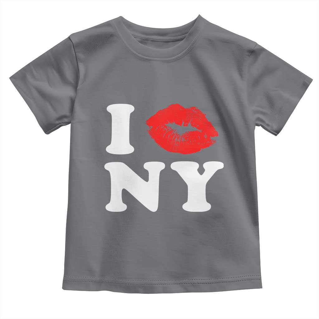 I Love NY Toddler T Shirt Sexy Lips Red Lipstick Kiss New York Lover Travel Gift - Wonder Print Shop