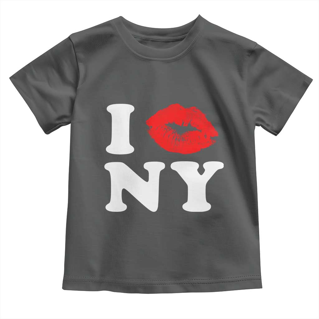 I Love NY Toddler T Shirt Sexy Lips Red Lipstick Kiss New York Lover Travel Gift - Wonder Print Shop