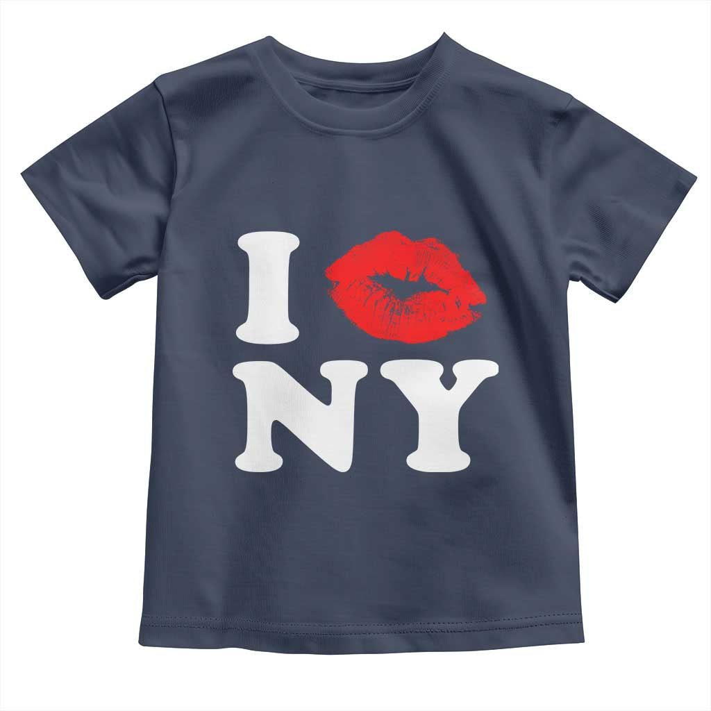 I Love NY Toddler T Shirt Sexy Lips Red Lipstick Kiss New York Lover Travel Gift - Wonder Print Shop