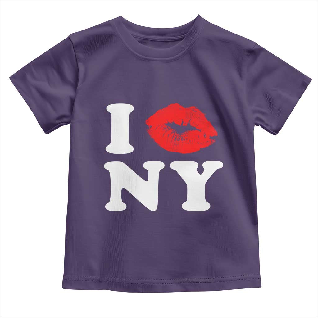 I Love NY Toddler T Shirt Sexy Lips Red Lipstick Kiss New York Lover Travel Gift - Wonder Print Shop