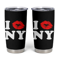 I Love NY Tumbler Cup Sexy Lips Red Lipstick Kiss New York Lover Travel Gift - Wonder Print Shop