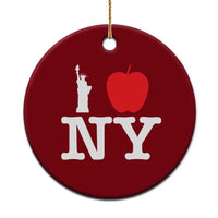 I Love NY Ceramic Ornament New York Lover Travel Gift - Wonder Print Shop