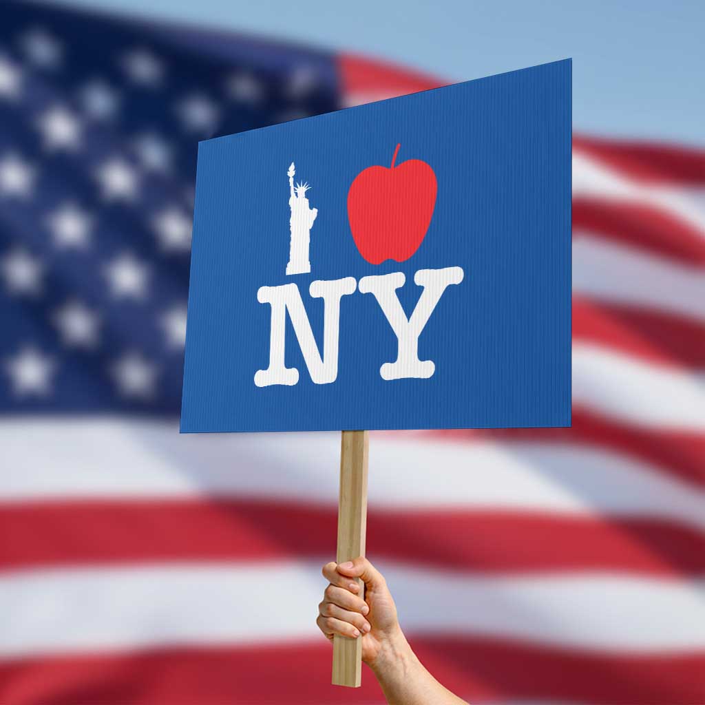 I Love NY Protest Sign New York Lover Travel Gift - Wonder Print Shop
