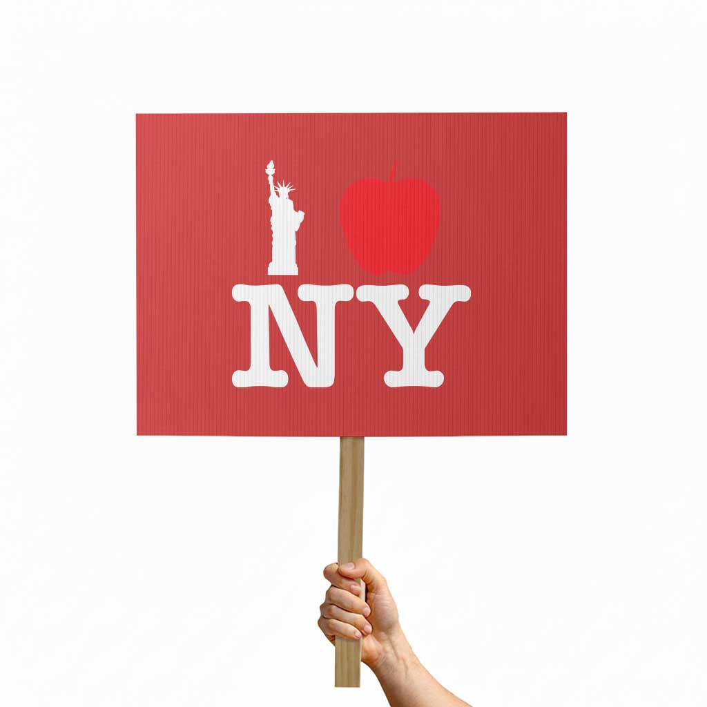 I Love NY Protest Sign New York Lover Travel Gift - Wonder Print Shop