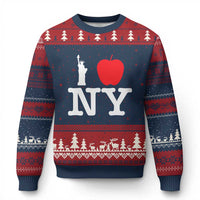 I Love NY Ugly Christmas Sweater New York Lover Travel Gift - Wonder Print Shop