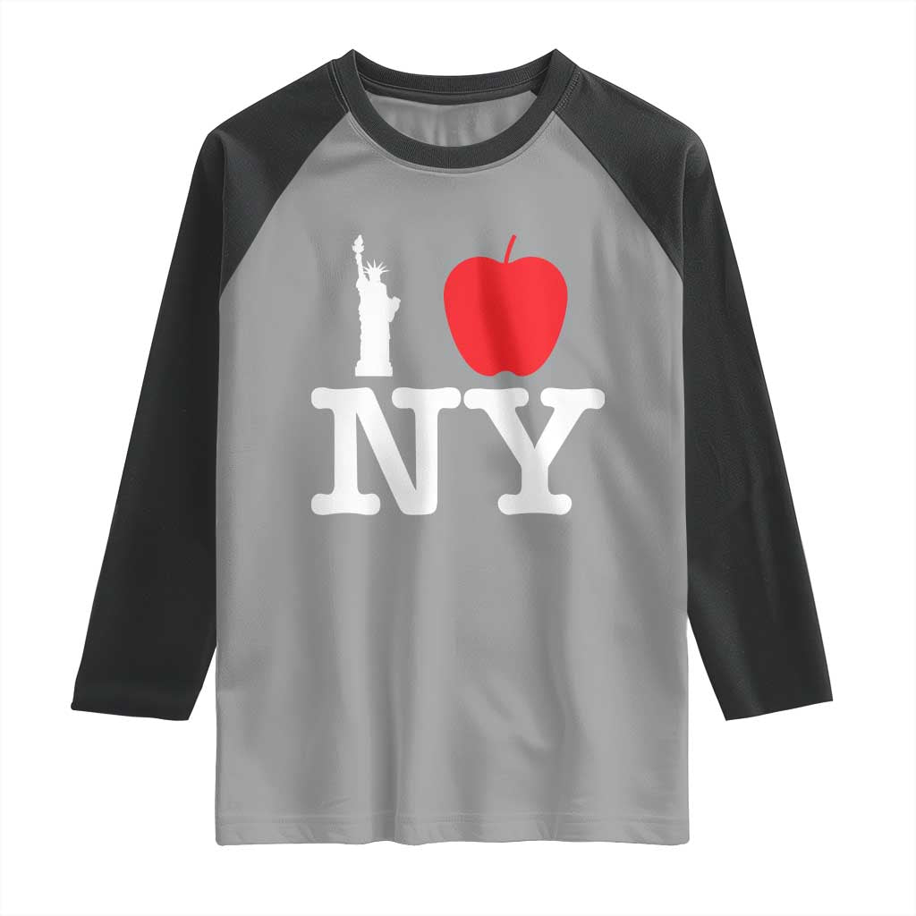 I Love NY Raglan Shirt New York Lover Travel Gift - Wonder Print Shop