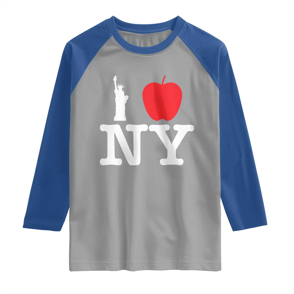 I Love NY Raglan Shirt New York Lover Travel Gift - Wonder Print Shop