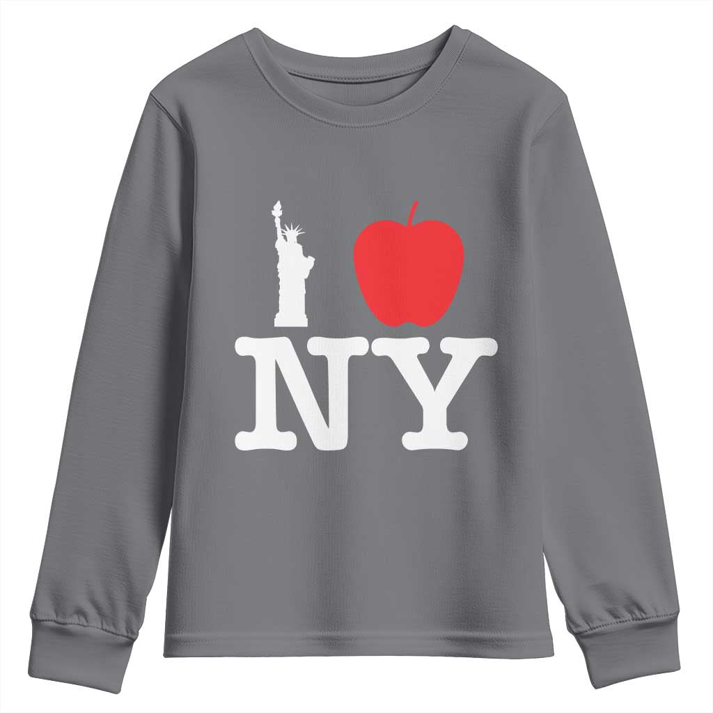 I Love NY Youth Sweatshirt New York Lover Travel Gift - Wonder Print Shop