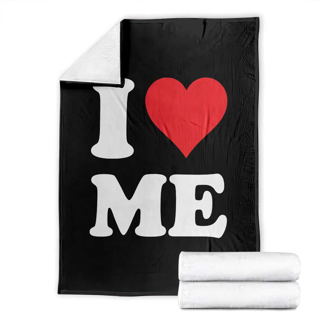 I Love Me Throw Blanket Funny Self Love Heart Positive Vibes - Wonder Print Shop