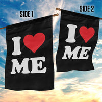 I Love Me Garden Flag Funny Self Love Heart Positive Vibes - Wonder Print Shop