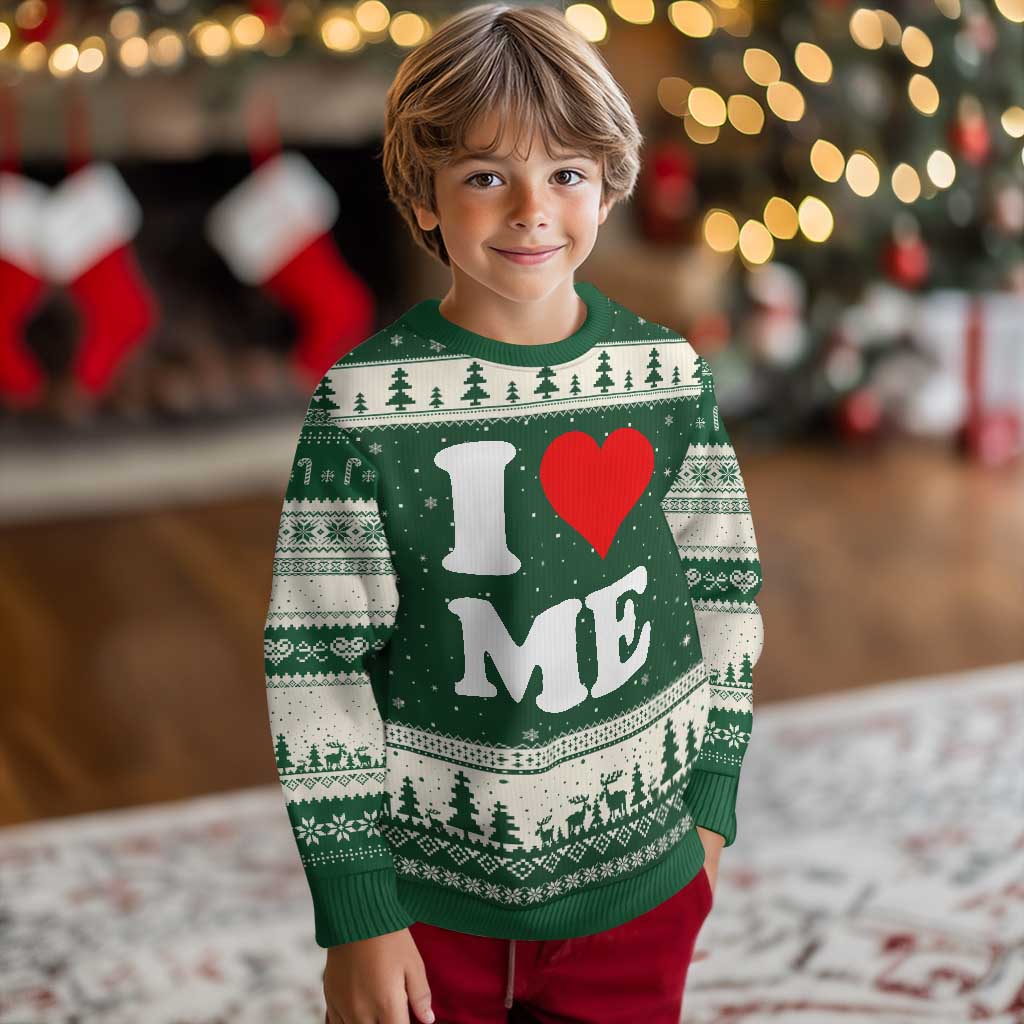 I Love Me Ugly Christmas Sweater Funny Self Love Heart Positive Vibes - Wonder Print Shop