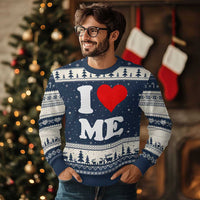 I Love Me Ugly Christmas Sweater Funny Self Love Heart Positive Vibes - Wonder Print Shop