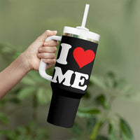 I Love Me Tumbler With Handle Funny Self Love Heart Positive Vibes - Wonder Print Shop