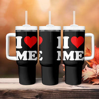 I Love Me Tumbler With Handle Funny Self Love Heart Positive Vibes - Wonder Print Shop