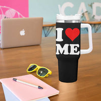 I Love Me Tumbler With Handle Funny Self Love Heart Positive Vibes - Wonder Print Shop