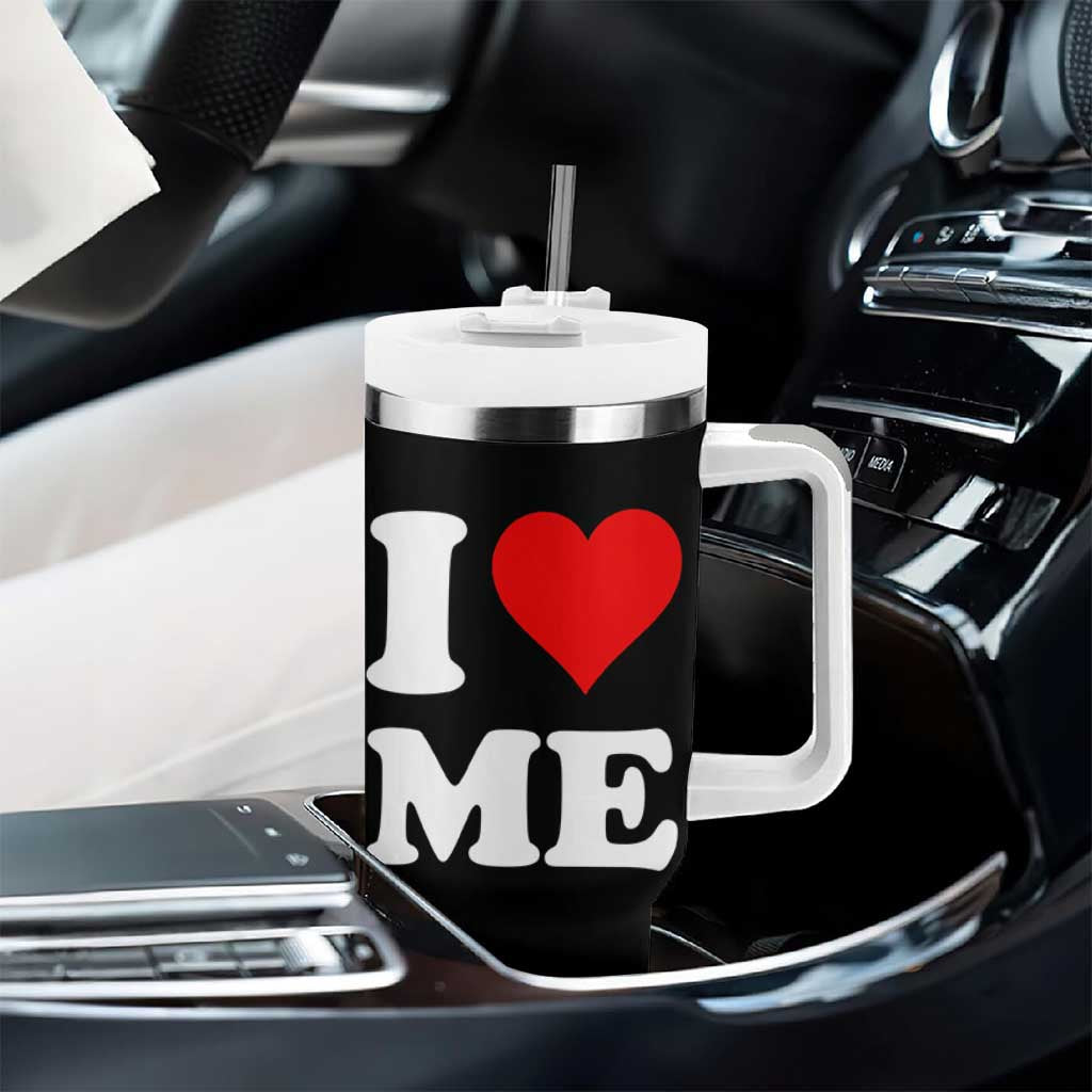 I Love Me Tumbler With Handle Funny Self Love Heart Positive Vibes - Wonder Print Shop