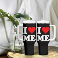 I Love Me Tumbler With Handle Funny Self Love Heart Positive Vibes - Wonder Print Shop