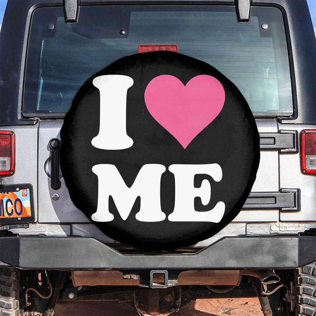I Love Me Spare Tire Cover Funny Self Love Pink Heart Positive Vibes - Wonder Print Shop