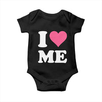 I Love Me Baby Onesie Funny Self Love Pink Heart Positive Vibes - Wonder Print Shop