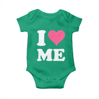 I Love Me Baby Onesie Funny Self Love Pink Heart Positive Vibes - Wonder Print Shop