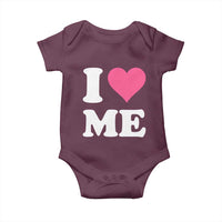 I Love Me Baby Onesie Funny Self Love Pink Heart Positive Vibes - Wonder Print Shop