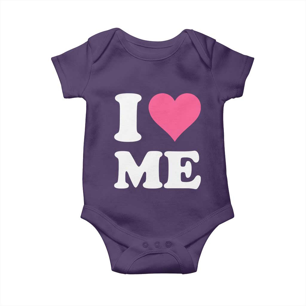 I Love Me Baby Onesie Funny Self Love Pink Heart Positive Vibes - Wonder Print Shop