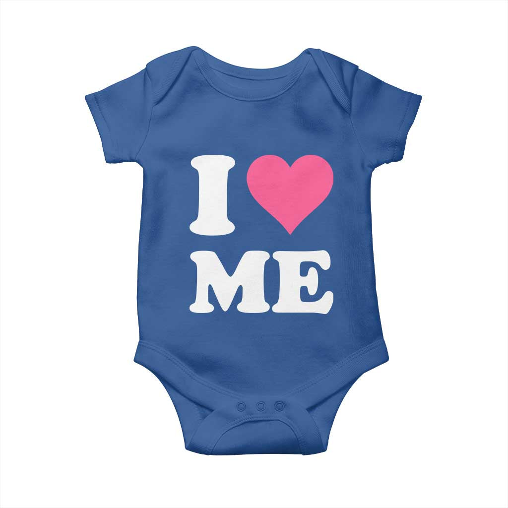 I Love Me Baby Onesie Funny Self Love Pink Heart Positive Vibes - Wonder Print Shop