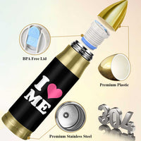 I Love Me Bullet Tumbler Funny Self Love Pink Heart Positive Vibes - Wonder Print Shop