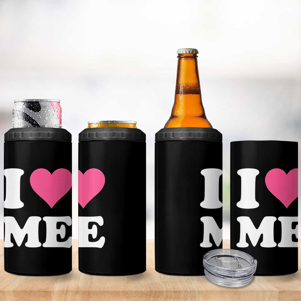 I Love Me 4 in 1 Can Cooler Tumbler Funny Self Love Pink Heart Positive Vibes - Wonder Print Shop