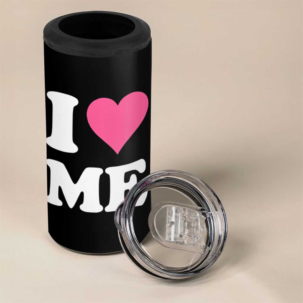 I Love Me 4 in 1 Can Cooler Tumbler Funny Self Love Pink Heart Positive Vibes - Wonder Print Shop