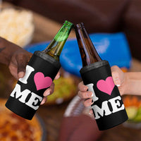 I Love Me 4 in 1 Can Cooler Tumbler Funny Self Love Pink Heart Positive Vibes - Wonder Print Shop