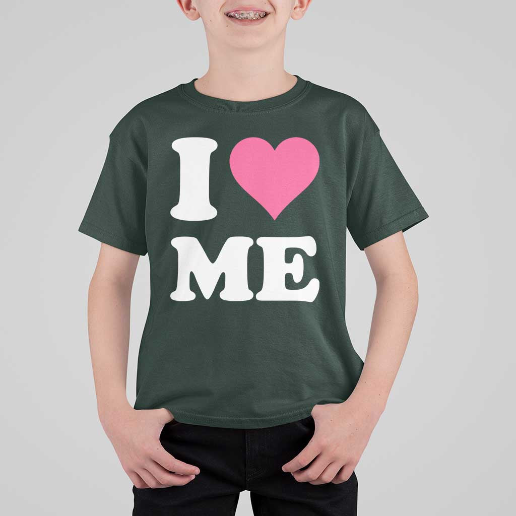 I Love Me T Shirt For Kid Funny Self Love Pink Heart Positive Vibes - Wonder Print Shop