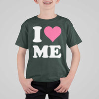 I Love Me T Shirt For Kid Funny Self Love Pink Heart Positive Vibes - Wonder Print Shop