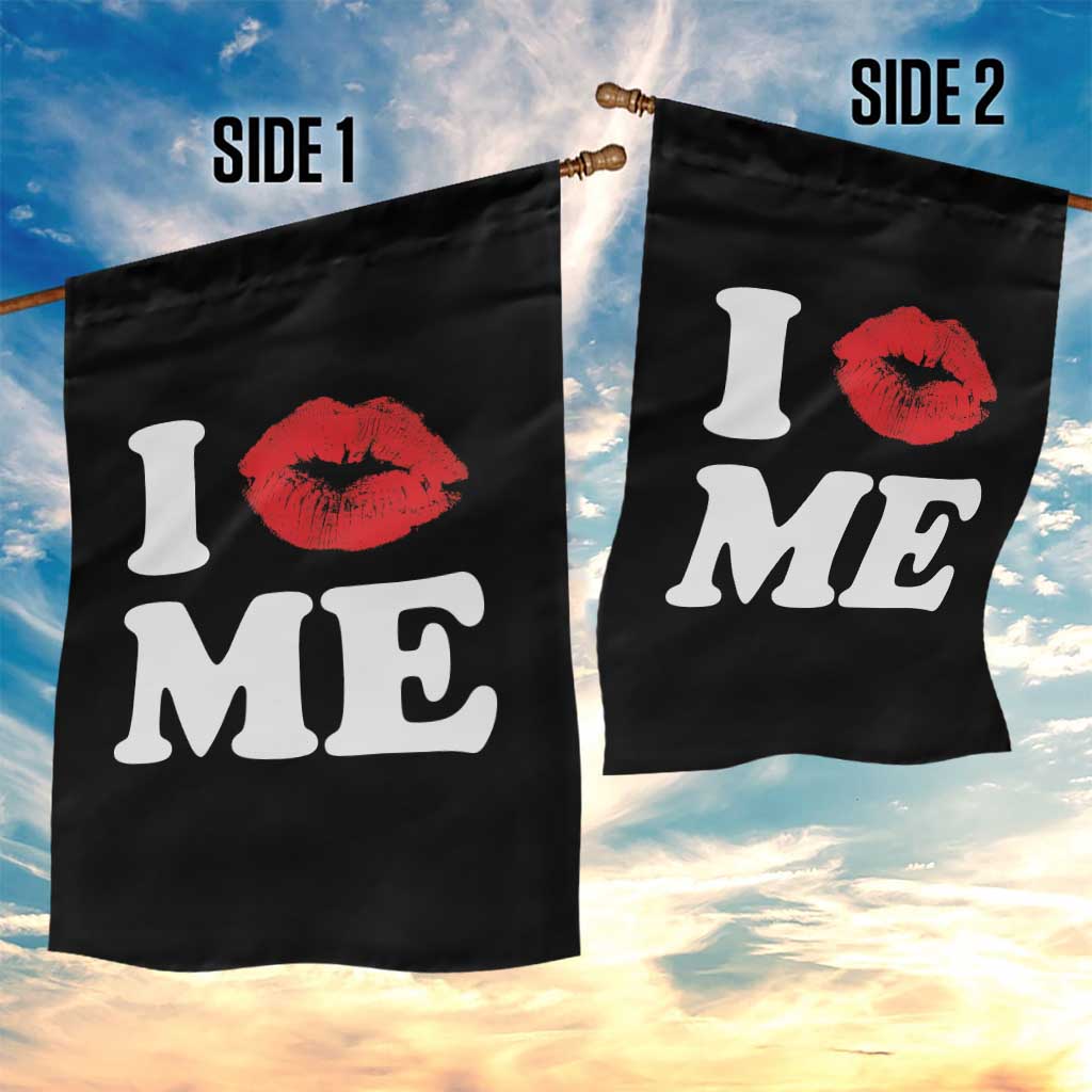 I Love ME Garden Flag Sexy Lips Red Lipstick Kiss Self Love - Wonder Print Shop