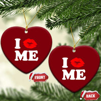 I Love ME Ceramic Ornament Sexy Lips Red Lipstick Kiss Self Love - Wonder Print Shop