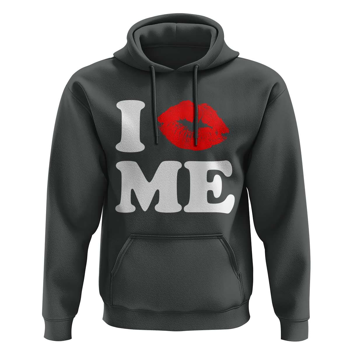 I Love ME Hoodie Sexy Lips Red Lipstick Kiss Self Love - Wonder Print Shop