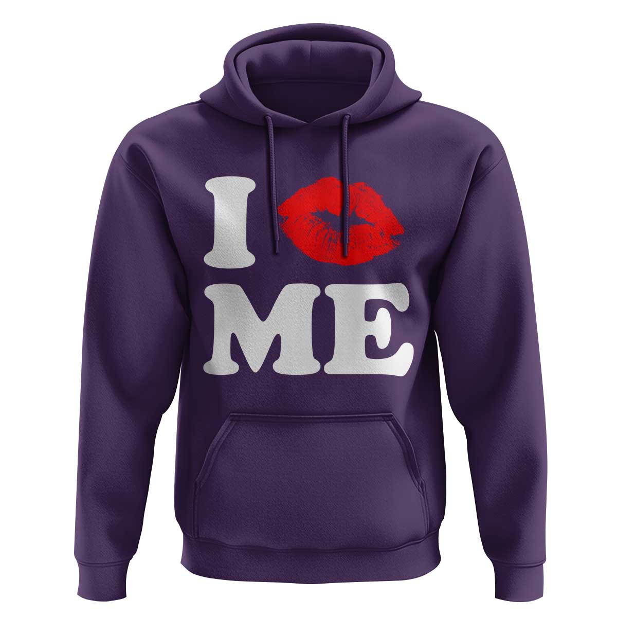 I Love ME Hoodie Sexy Lips Red Lipstick Kiss Self Love - Wonder Print Shop