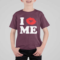 I Love ME T Shirt For Kid Sexy Lips Red Lipstick Kiss Self Love - Wonder Print Shop