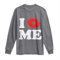 I Love ME Long Sleeve Shirt Sexy Lips Red Lipstick Kiss Self Love - Wonder Print Shop
