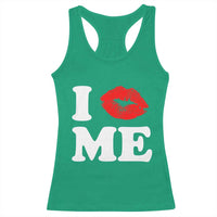 I Love ME Racerback Tank Top Sexy Lips Red Lipstick Kiss Self Love - Wonder Print Shop