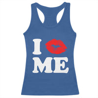 I Love ME Racerback Tank Top Sexy Lips Red Lipstick Kiss Self Love - Wonder Print Shop