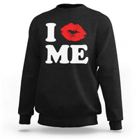 I Love ME Sweatshirt Sexy Lips Red Lipstick Kiss Self Love - Wonder Print Shop