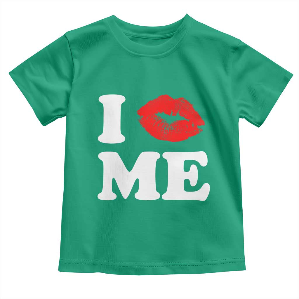 I Love ME Toddler T Shirt Sexy Lips Red Lipstick Kiss Self Love - Wonder Print Shop