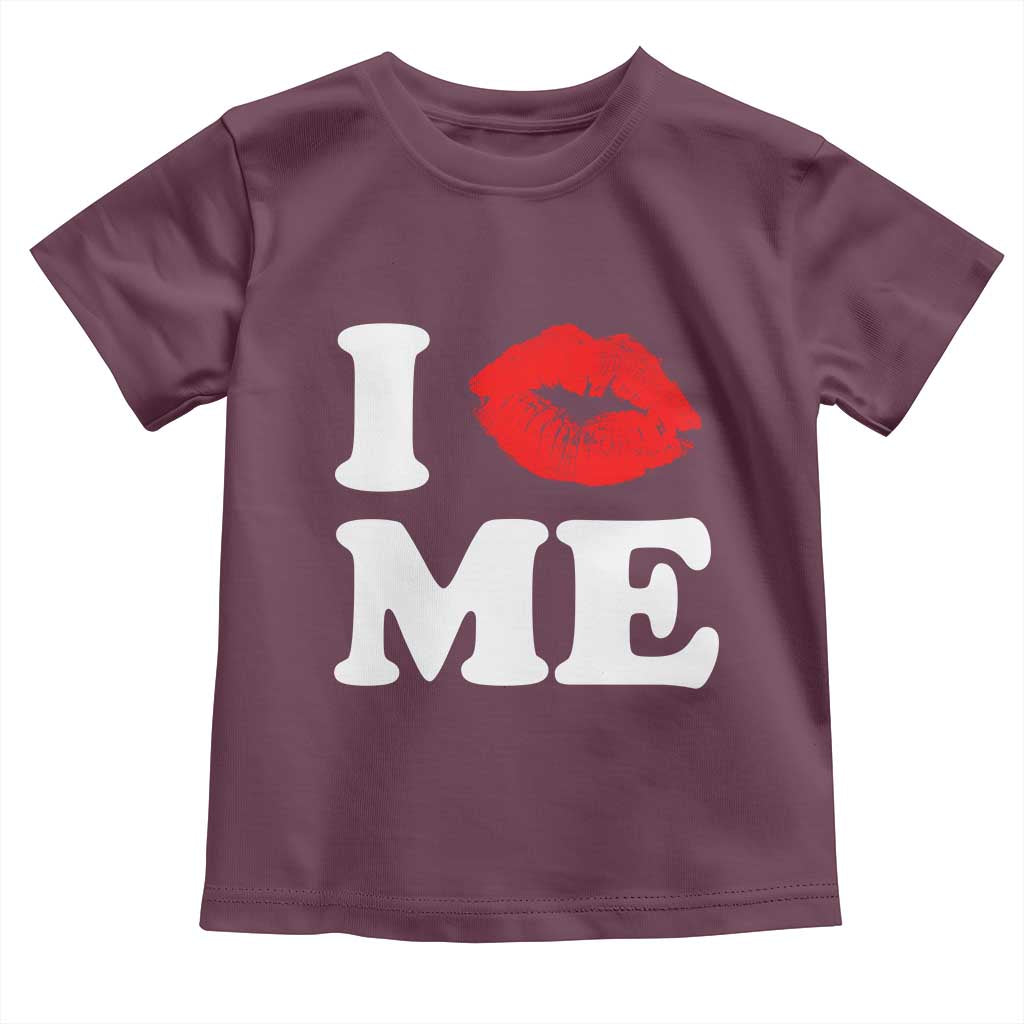 I Love ME Toddler T Shirt Sexy Lips Red Lipstick Kiss Self Love - Wonder Print Shop