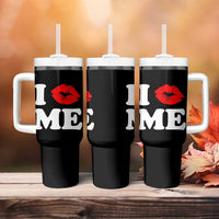 I Love ME Tumbler With Handle Sexy Lips Red Lipstick Kiss Self Love - Wonder Print Shop