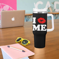 I Love ME Tumbler With Handle Sexy Lips Red Lipstick Kiss Self Love - Wonder Print Shop