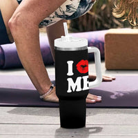 I Love ME Tumbler With Handle Sexy Lips Red Lipstick Kiss Self Love - Wonder Print Shop