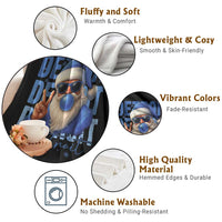 Detroit Football Christmas Throw Blanket Santa Retro Lions Fan - Wonder Print Shop