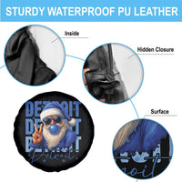 Detroit Football Christmas Spare Tire Cover Santa Retro Lions Fan - Wonder Print Shop