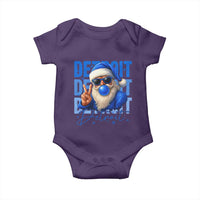 Detroit Football Christmas Baby Onesie Santa Retro Lions Fan - Wonder Print Shop